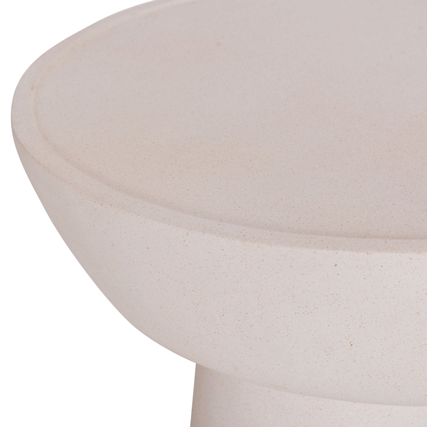 COFFEE TABLE PIRSON HM18155.02 FIBER CEMENT IN WHITE--Φ60x36Hcm.