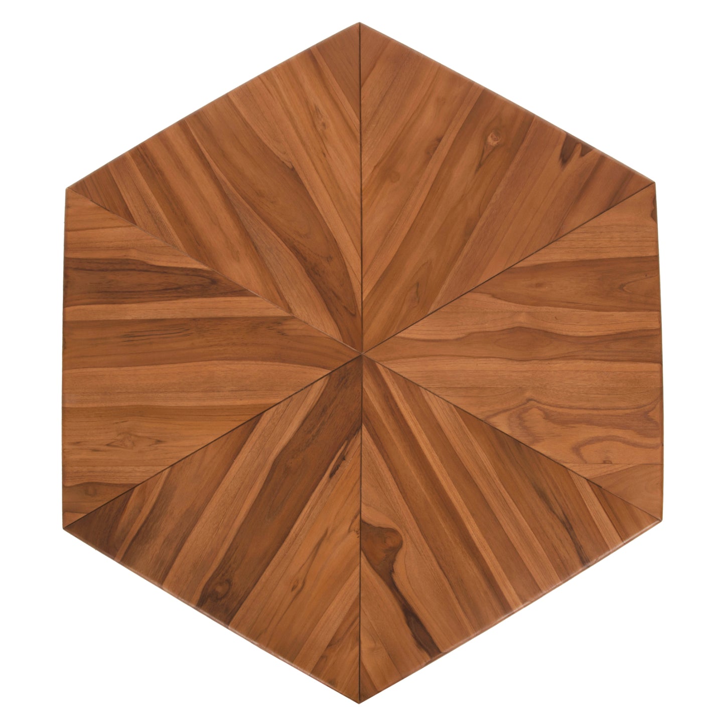 COFFEE TABLE HEXAGON HM9790 TEAK WOOD IN NATURAL 114x99x34Hcm.