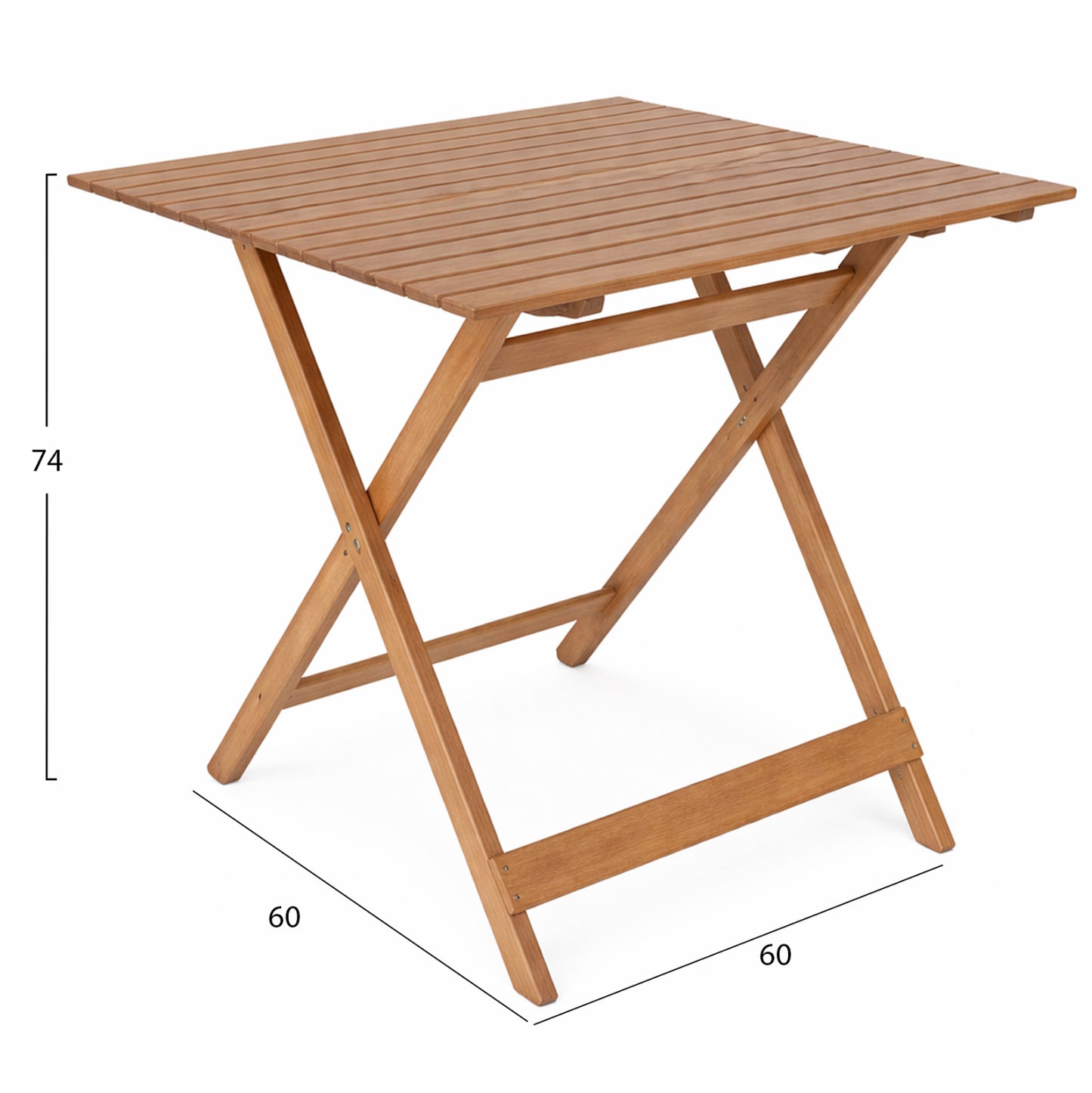 DIRECTOR'S SQUARE TABLE TRUYEN HM6537 ACACIA WOOD IN NATURAL 60x60x74Hcm.