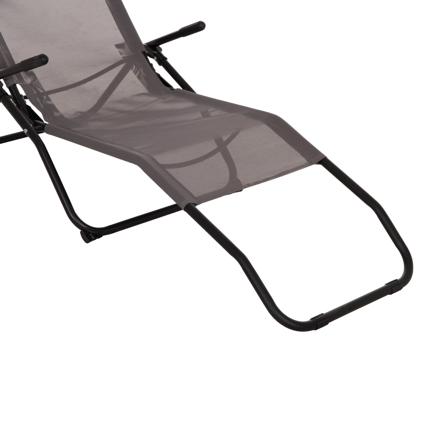 RELAX LOUNGER SWINGSAND HM6553.01 GREY TEXTILENE--BLACK METAL 143x60x94Hcm.