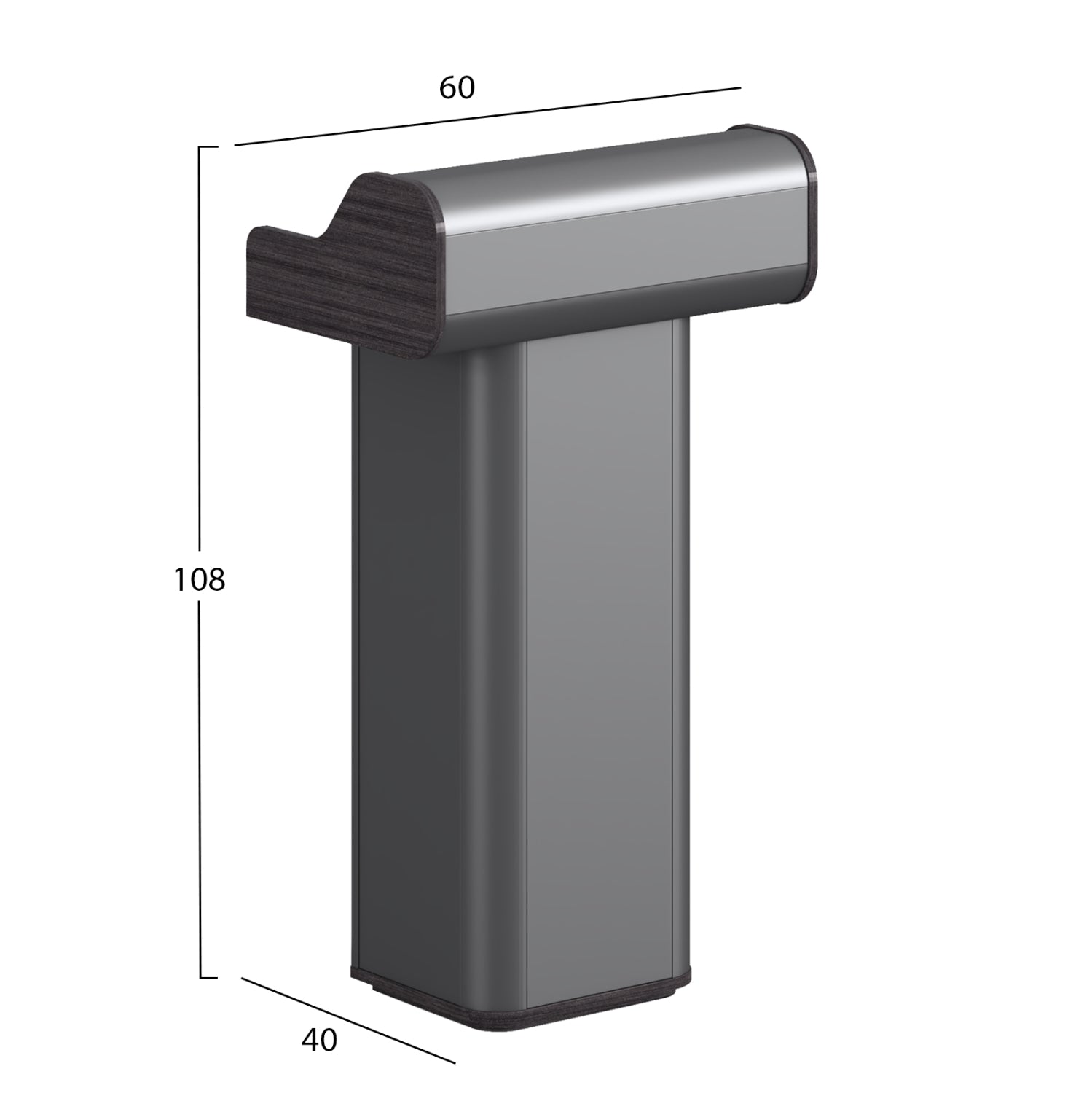 ROSTRUM (SPEAKER STAND) SPEEKER HM2151 MELAMINE IN GREY 60x40x108Hcm.