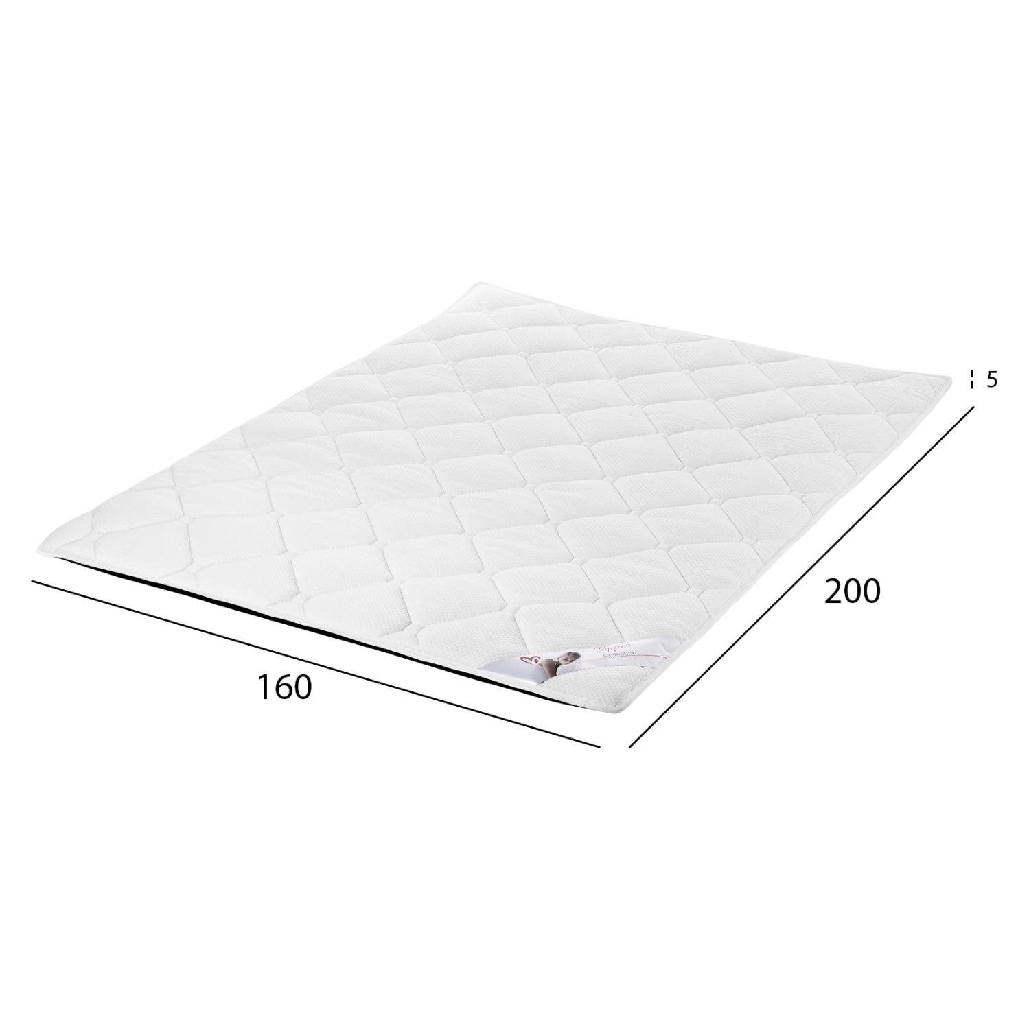 TOPPER HM670.06 WITH FOAM 160x200x5Hcm.