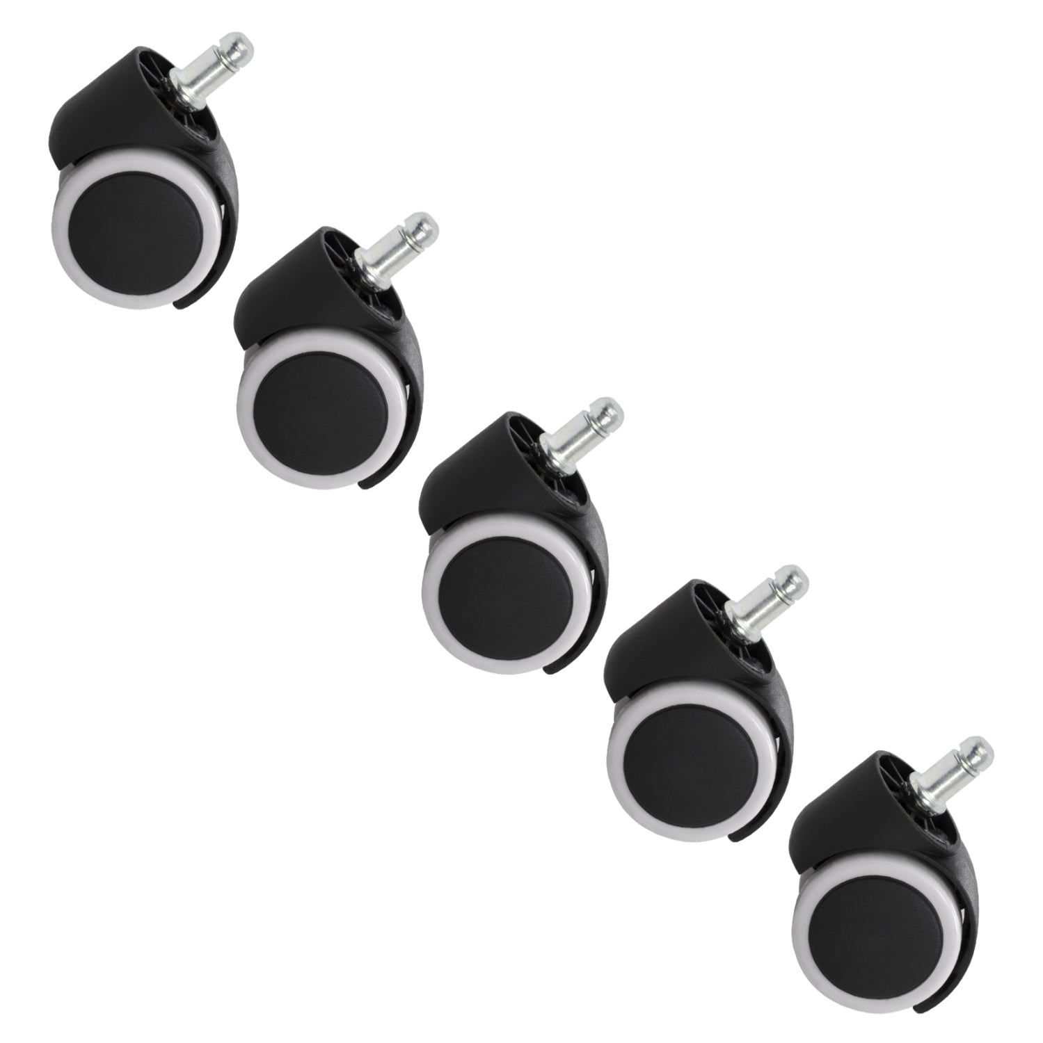 Spare part of coasters set 5pieces from office chair HM1093.01, ΗΜ1053, ΗΜ1054, ΗΜ1057