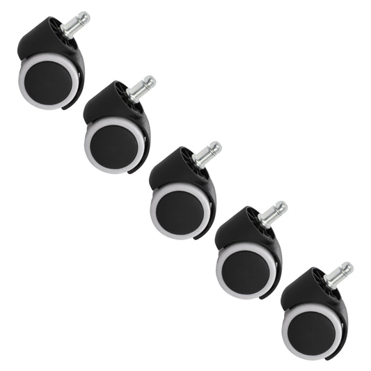 Spare part of coasters set 5pieces from office chair HM1093.01, ΗΜ1053, ΗΜ1054, ΗΜ1057