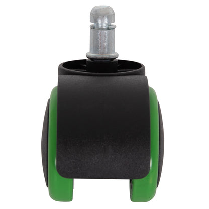 REPLACEMENT CASTOR WHEELS 5PCS SET FOR OFFICE CHAIRS HM1203.03--BLACK & GREEN