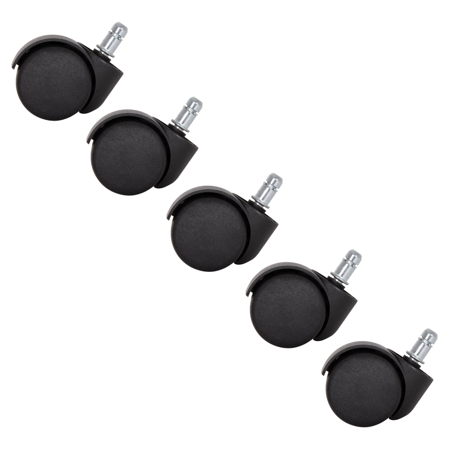 REPLACEMENT CASTOR WHEELS 5PCS SET FOR OFFICE CHAIRS HM1197--BLACK