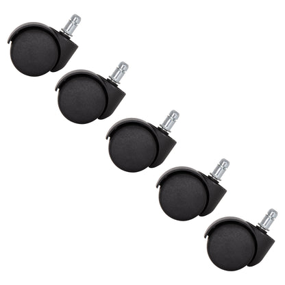 REPLACEMENT CASTOR WHEELS 5PCS SET FOR OFFICE CHAIRS HM1197--BLACK