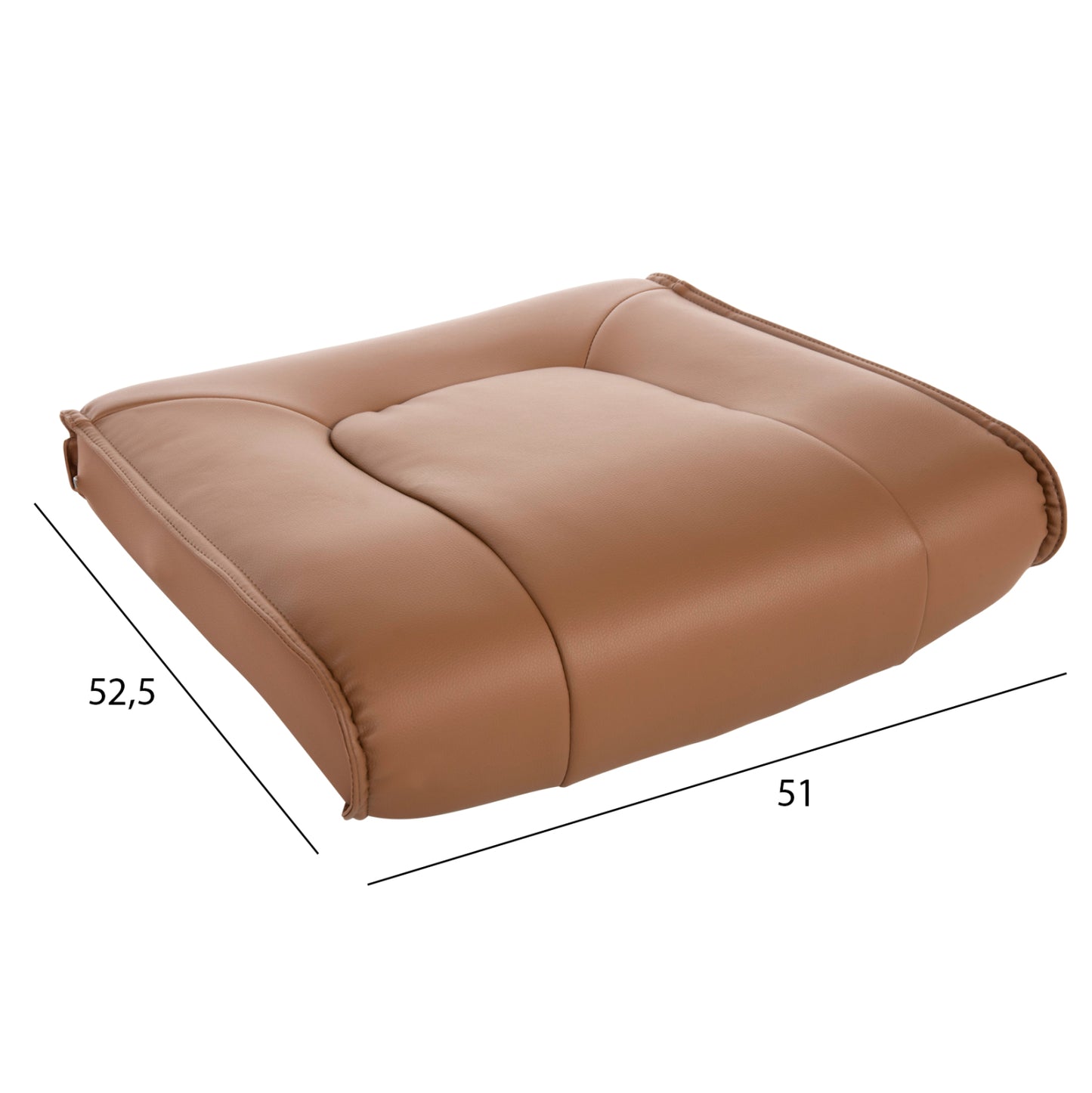 REPLACEMENT SEAT FOR OFFICE CHAIR HM1092.09 CAMEL PU 50x46 cm.