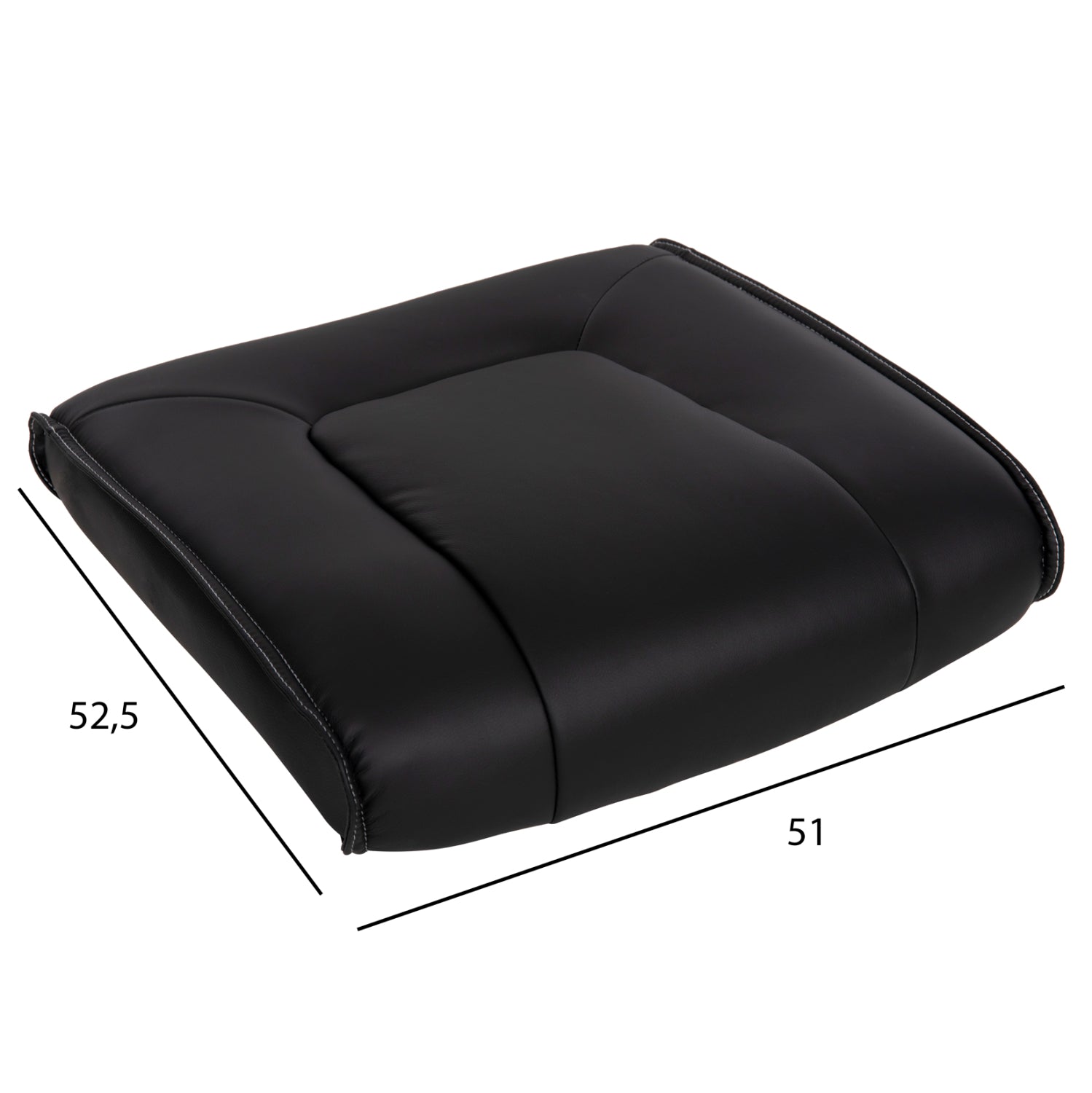 REPLACEMENT SEAT FOR OFFICE CHAIR HM1092.01 BLACK PU 51x52,5x10(thickness) cm.