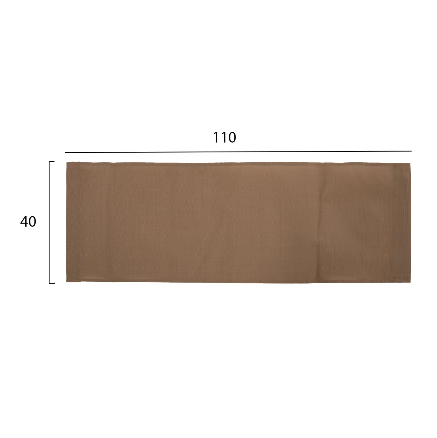 REPLACEMENT TEXTILENE 550gr/m2 2X1 FABRIC HM5805.04Τ FOR LIMNOS DAYBEDS IN MOCHA COLOR 110Χ40cm.