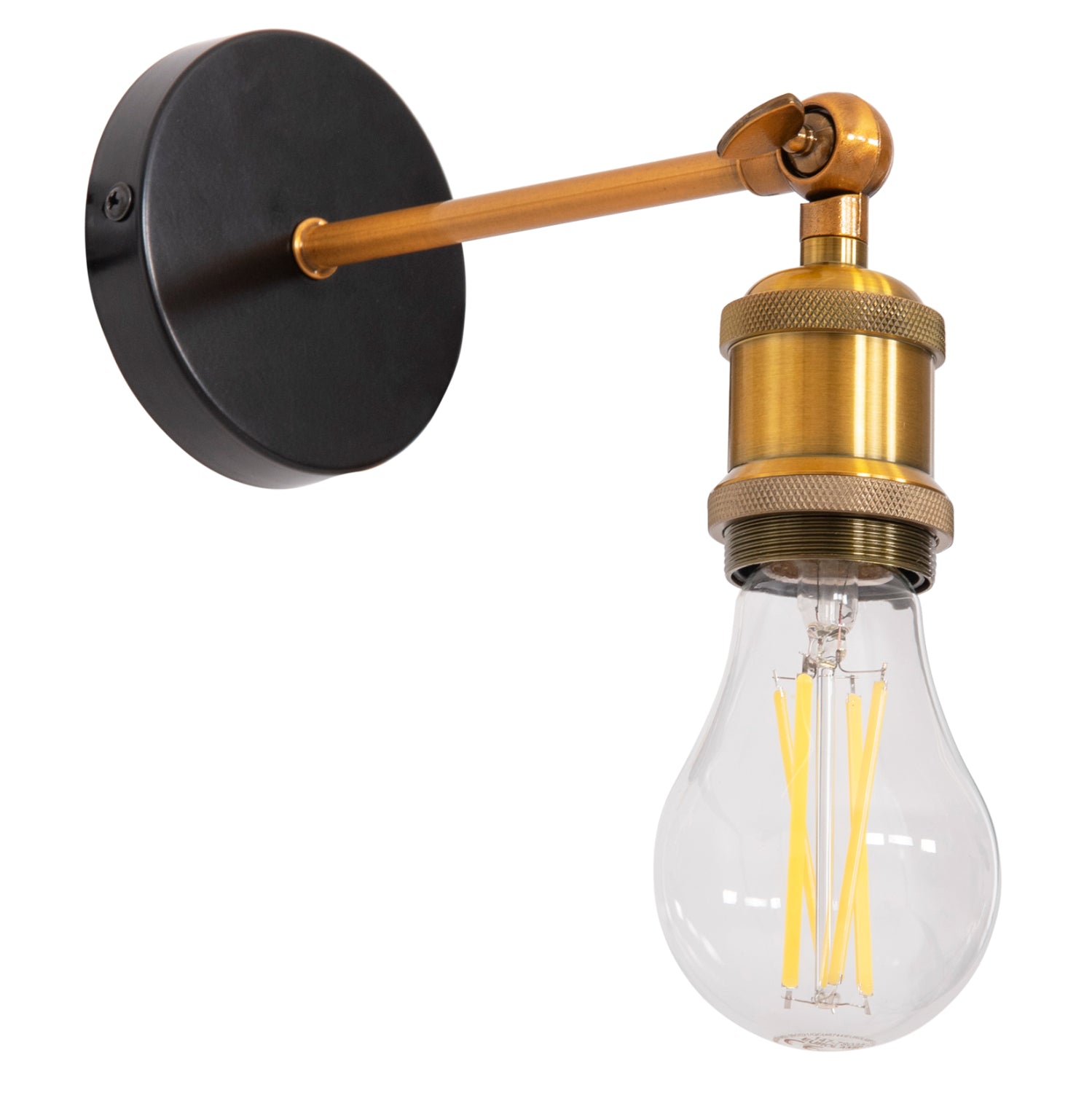WALL SCONCE RESTON HM4467 METAL BASE-ALUMINUM BULB SOCKET 10x10x26Hcm.