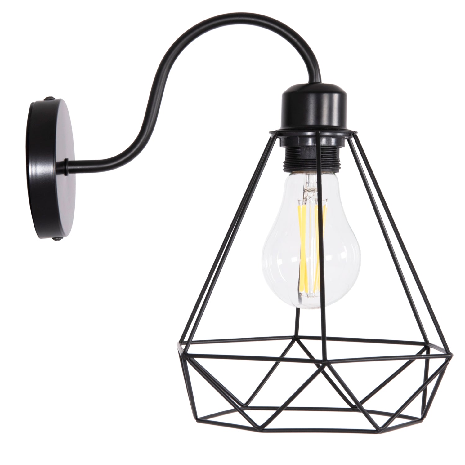 WALL SCONCE MILID HM4468 METAL IN BLACK 20x27x28Hcm.