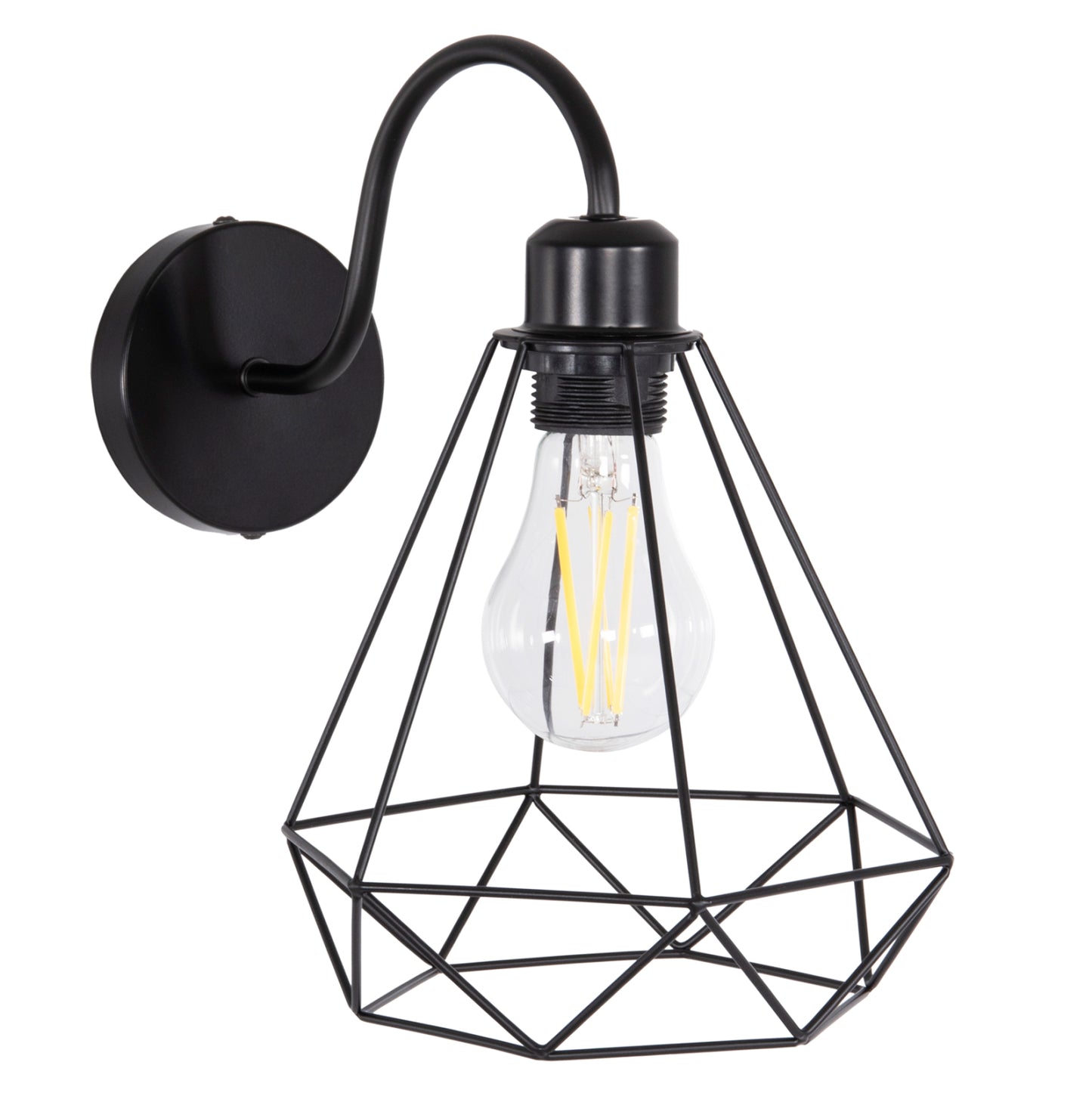 WALL SCONCE MILID HM4468 METAL IN BLACK 20x27x28Hcm.