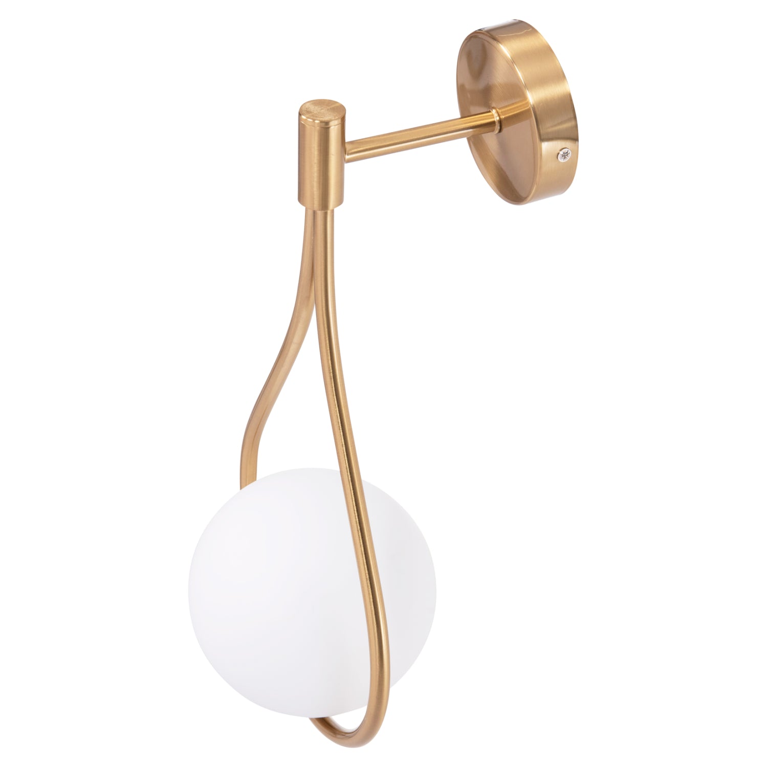 WALL SCONCE BAIS HM4472 GOLD WITH GLASS SPHERE [E27] 21x21x44Hcm.