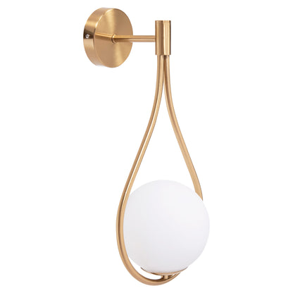 WALL SCONCE BAIS HM4472 GOLD WITH GLASS SPHERE [E27] 21x21x44Hcm.