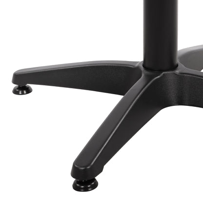 Aluminum Base 4legs 65x65x70cm with cross 48x48cm HM448.03 Black