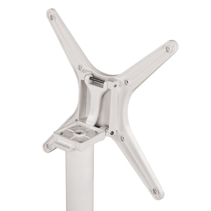 Aluminum Base Folding White matte 69x69x73cm with cross HM459.02
