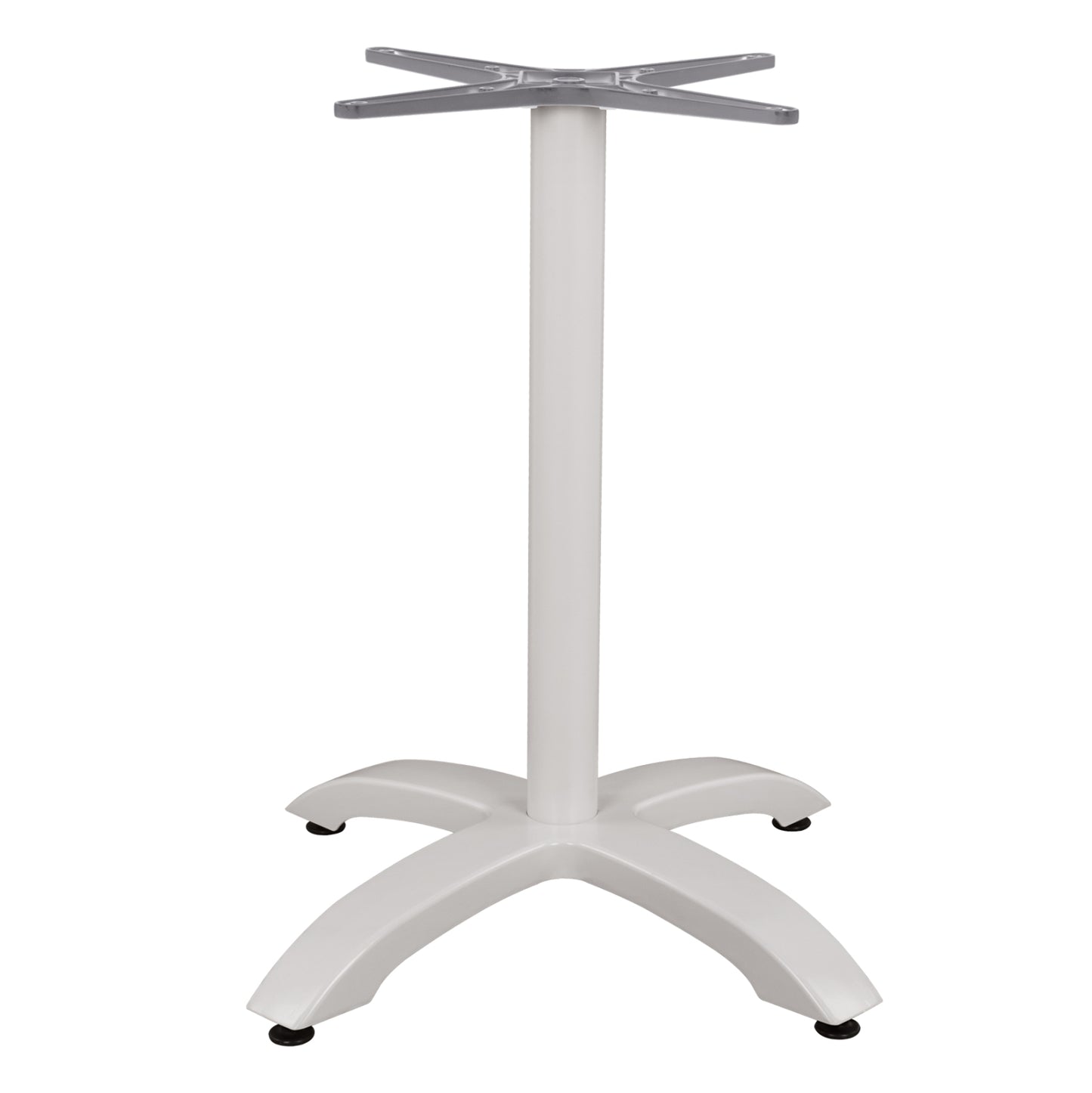 Aluminum Base HM460.02 White matte 66x66x72 with cross 48x48