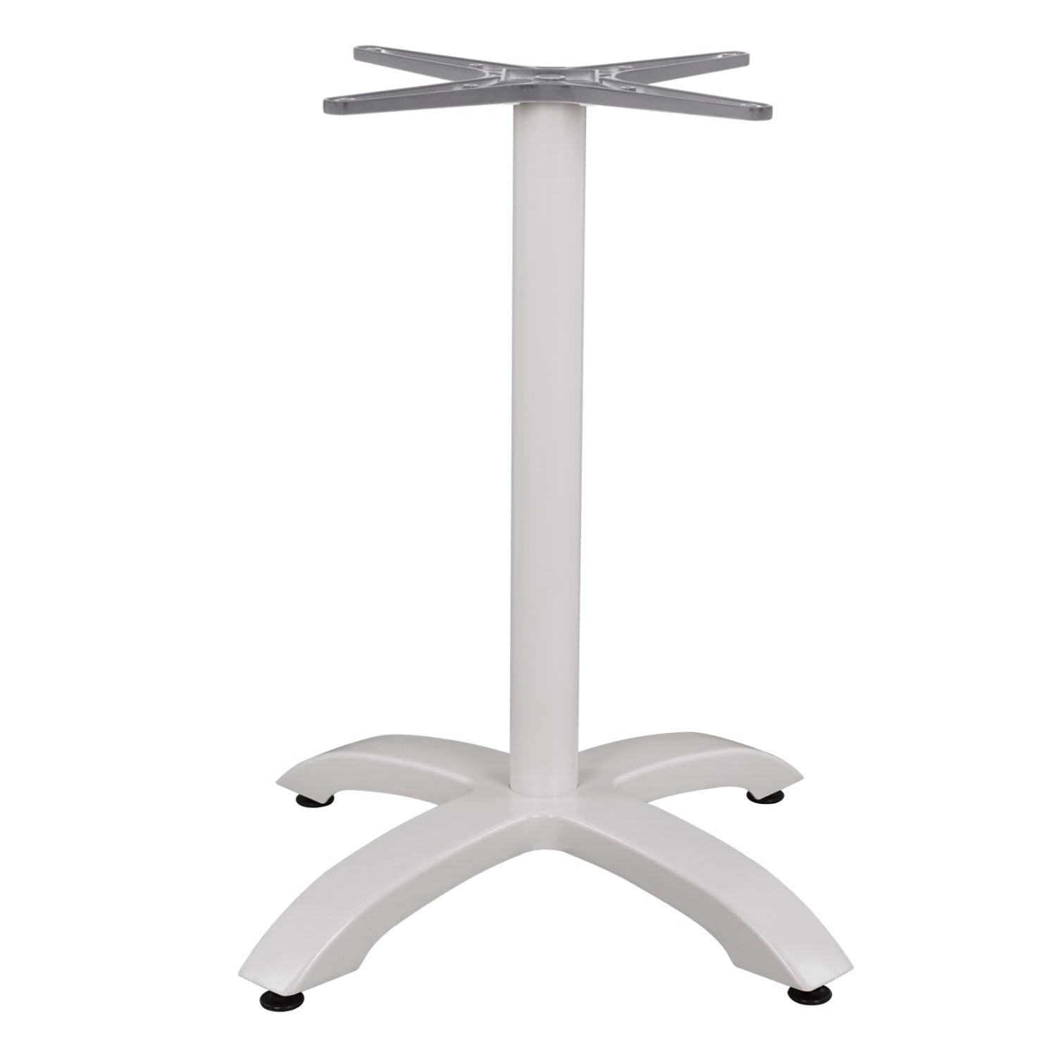 Aluminum Base HM460.02 White matte 66x66x72 with cross 48x48
