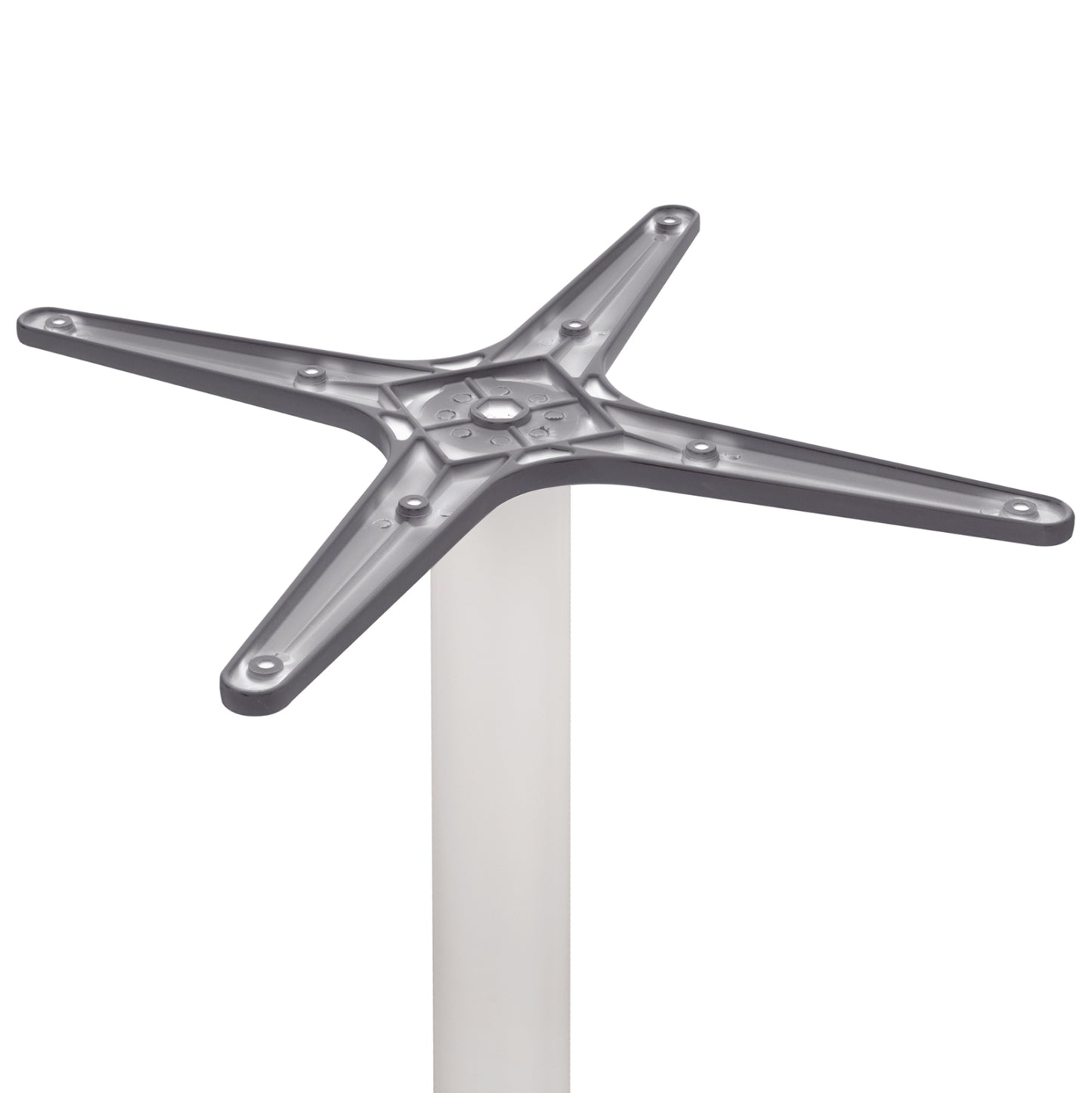 Aluminum Base HM460.02 White matte 66x66x72 with cross 48x48
