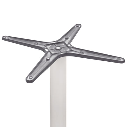 Aluminum Base HM460.02 White matte 66x66x72 with cross 48x48