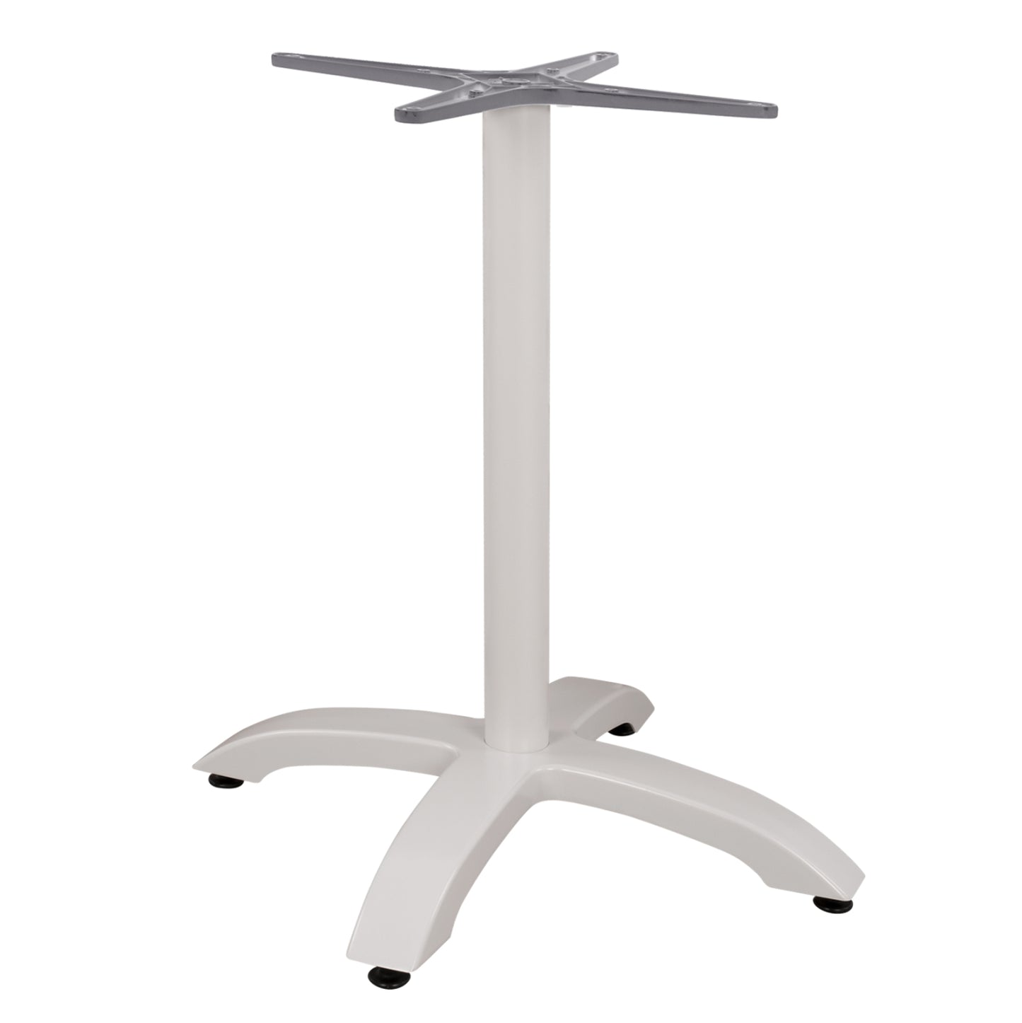 Aluminum Base HM460.02 White matte 66x66x72 with cross 48x48