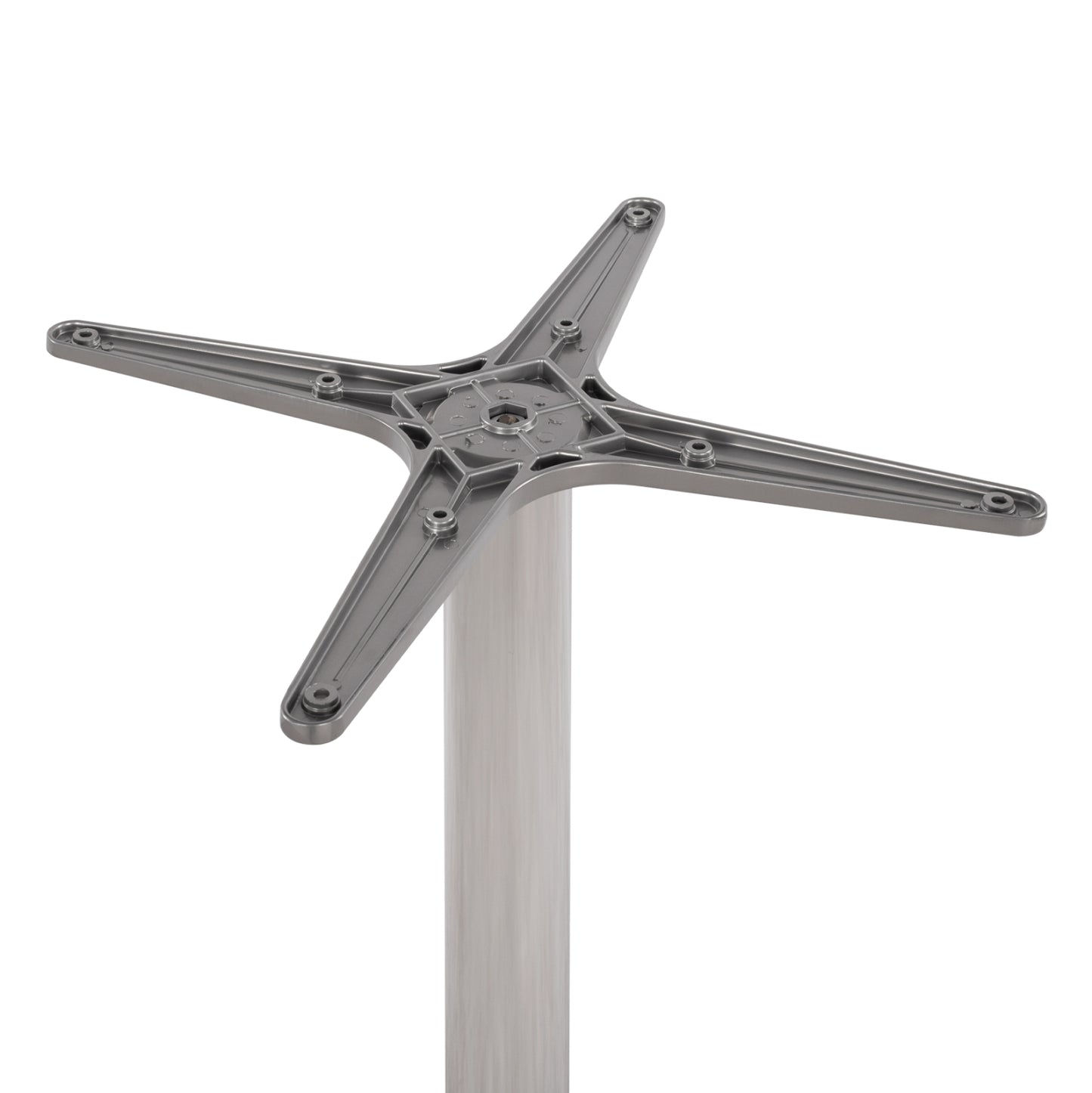 Aluminum Base HM460.03 Chromed 66x66x72H with cross 48x48
