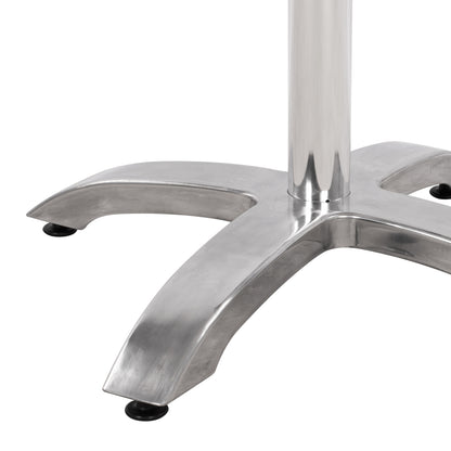 Aluminum Base HM460.03 Chromed 66x66x72H with cross 48x48