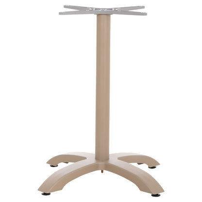 ALUMINUM TABLE BASE HM460.25 CAPPUCCINO MATTE 66x66x72Hcm. CROSS 48x48cm.