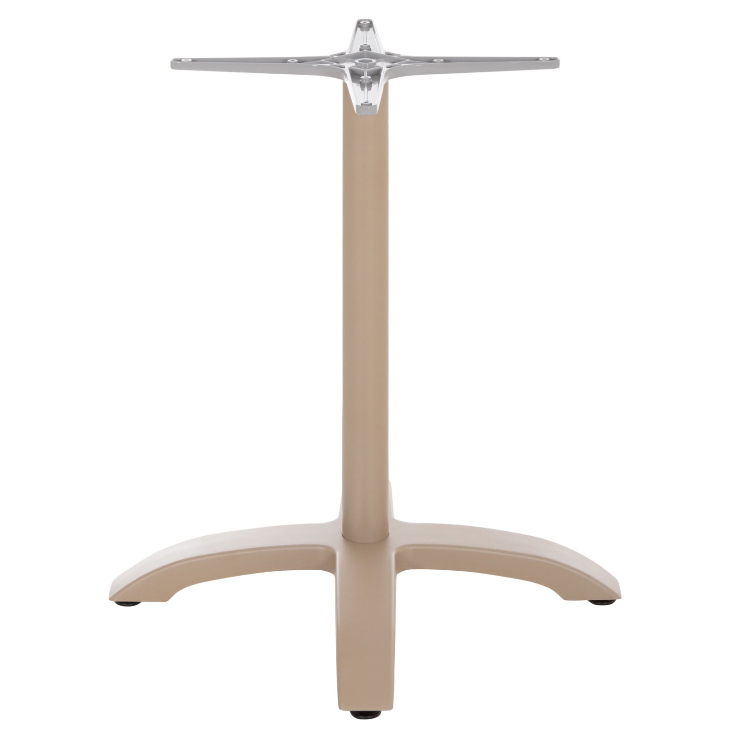 ALUMINUM TABLE BASE HM460.25 CAPPUCCINO MATTE 66x66x72Hcm. CROSS 48x48cm.