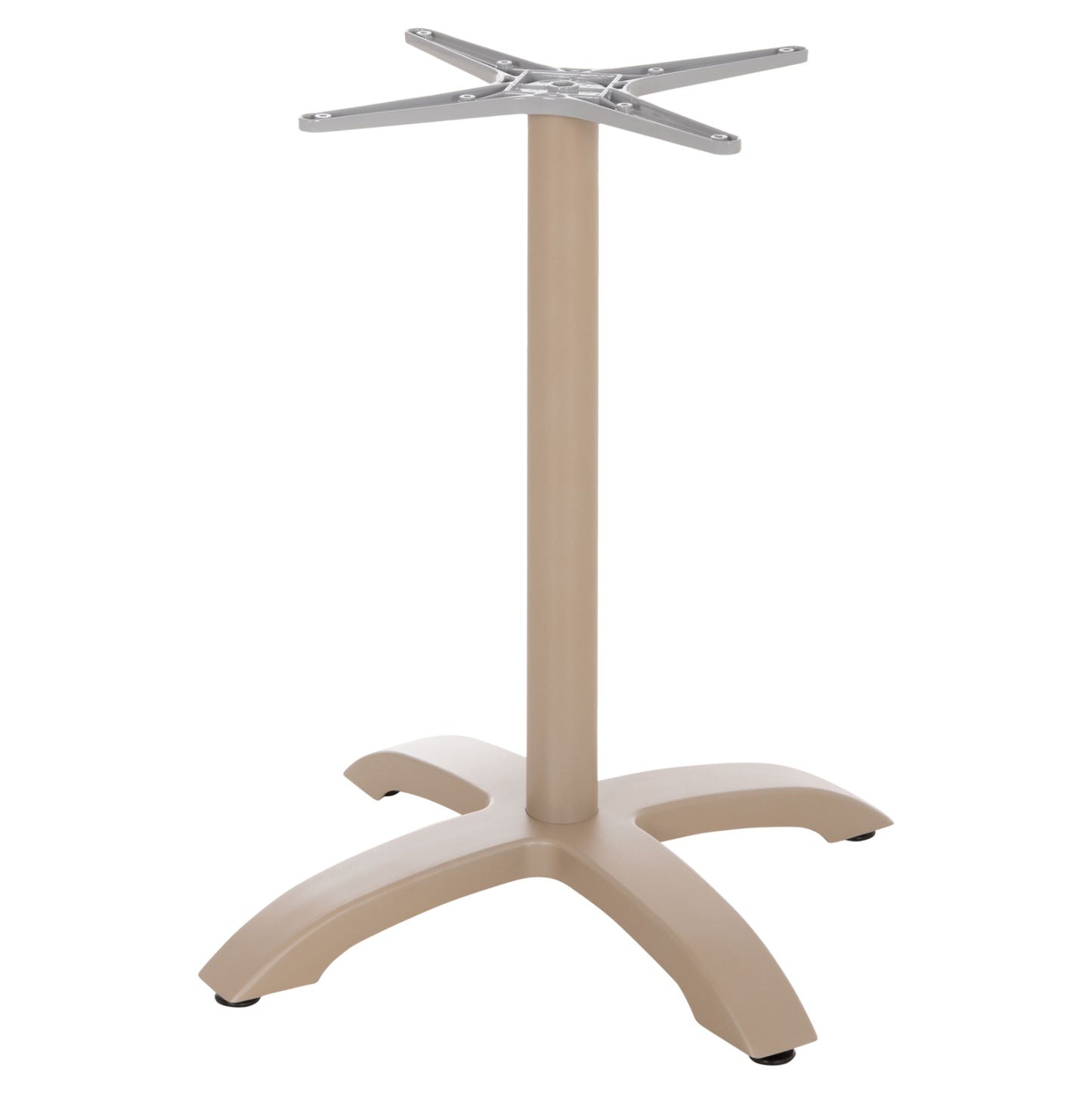 ALUMINUM TABLE BASE HM460.25 CAPPUCCINO MATTE 66x66x72Hcm. CROSS 48x48cm.