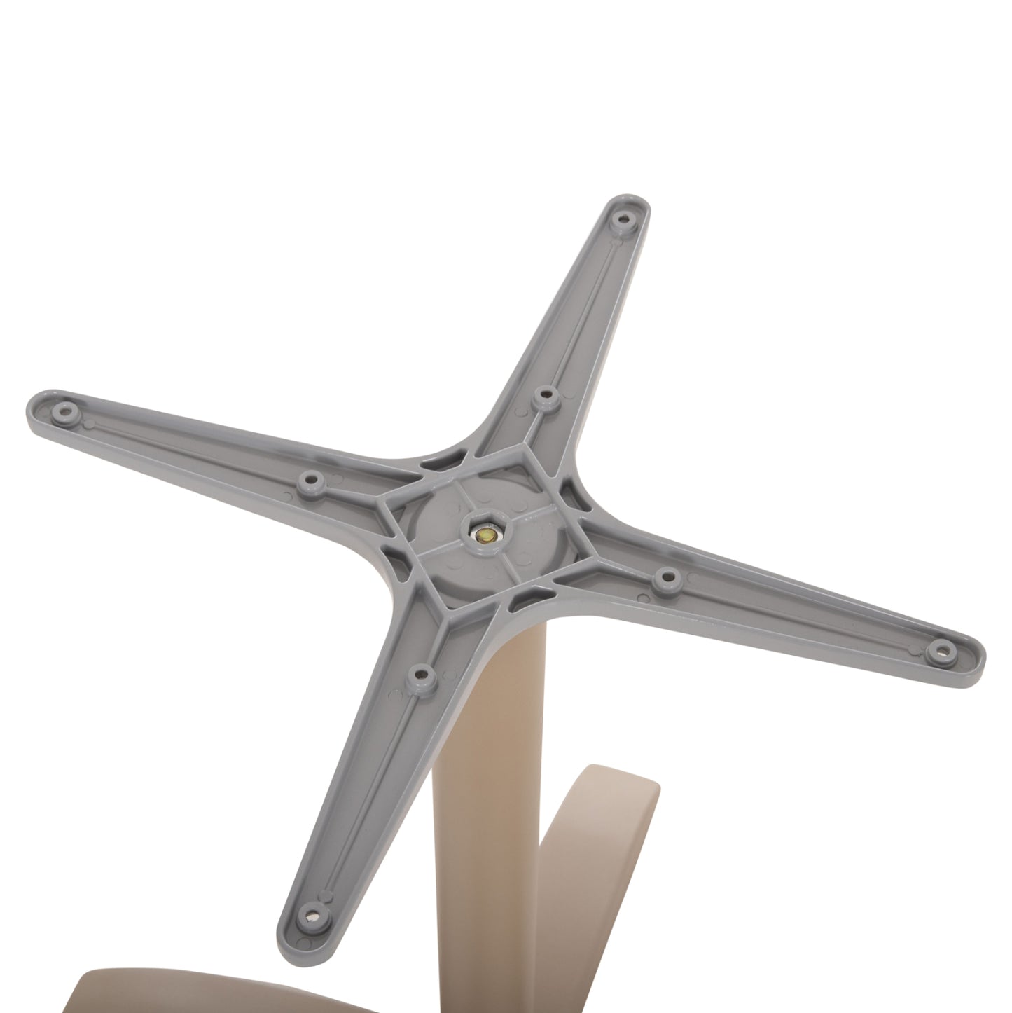 ALUMINUM TABLE BASE HM460.25 CAPPUCCINO MATTE 66x66x72Hcm. CROSS 48x48cm.
