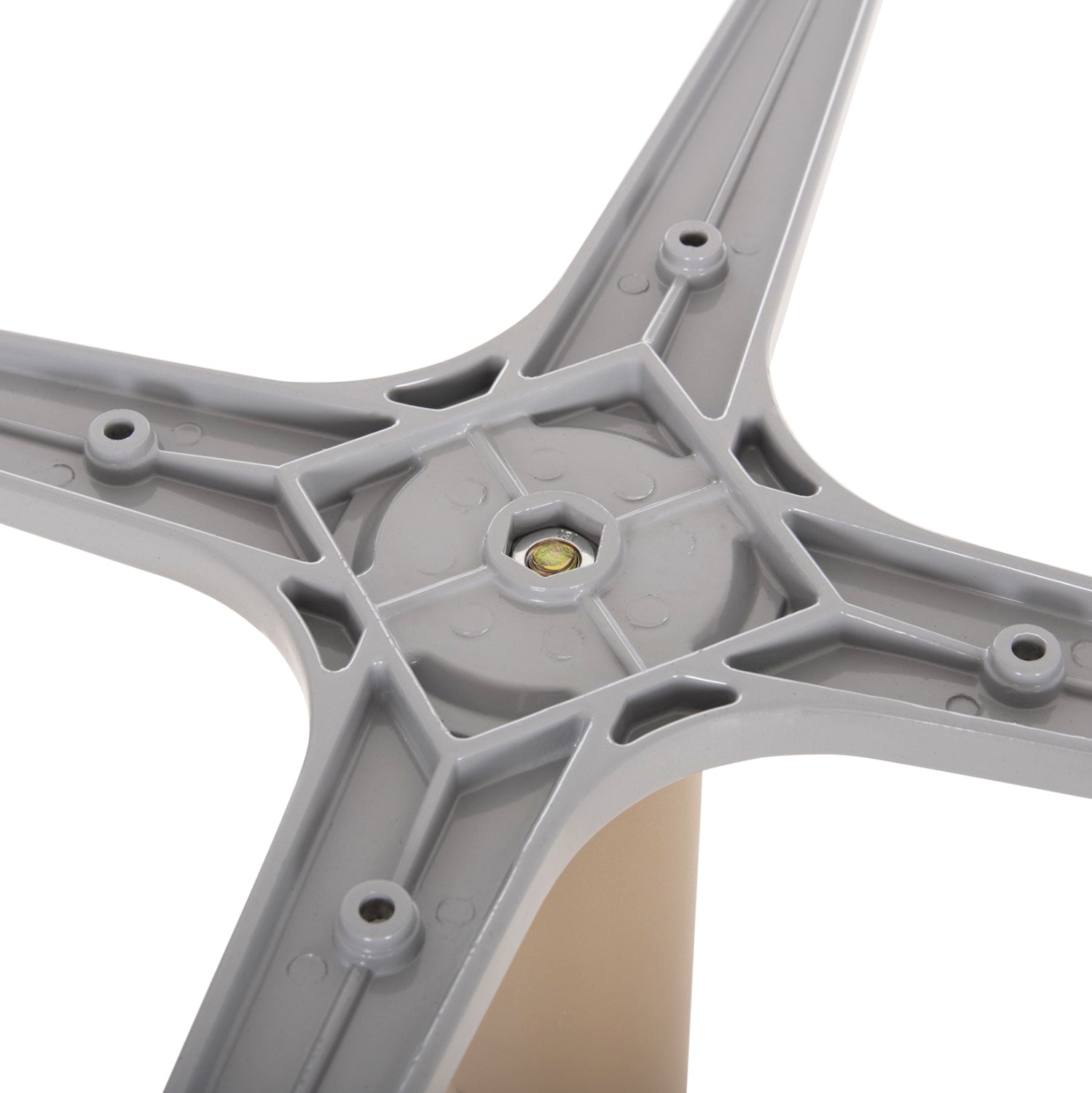 ALUMINUM TABLE BASE HM460.25 CAPPUCCINO MATTE 66x66x72Hcm. CROSS 48x48cm.