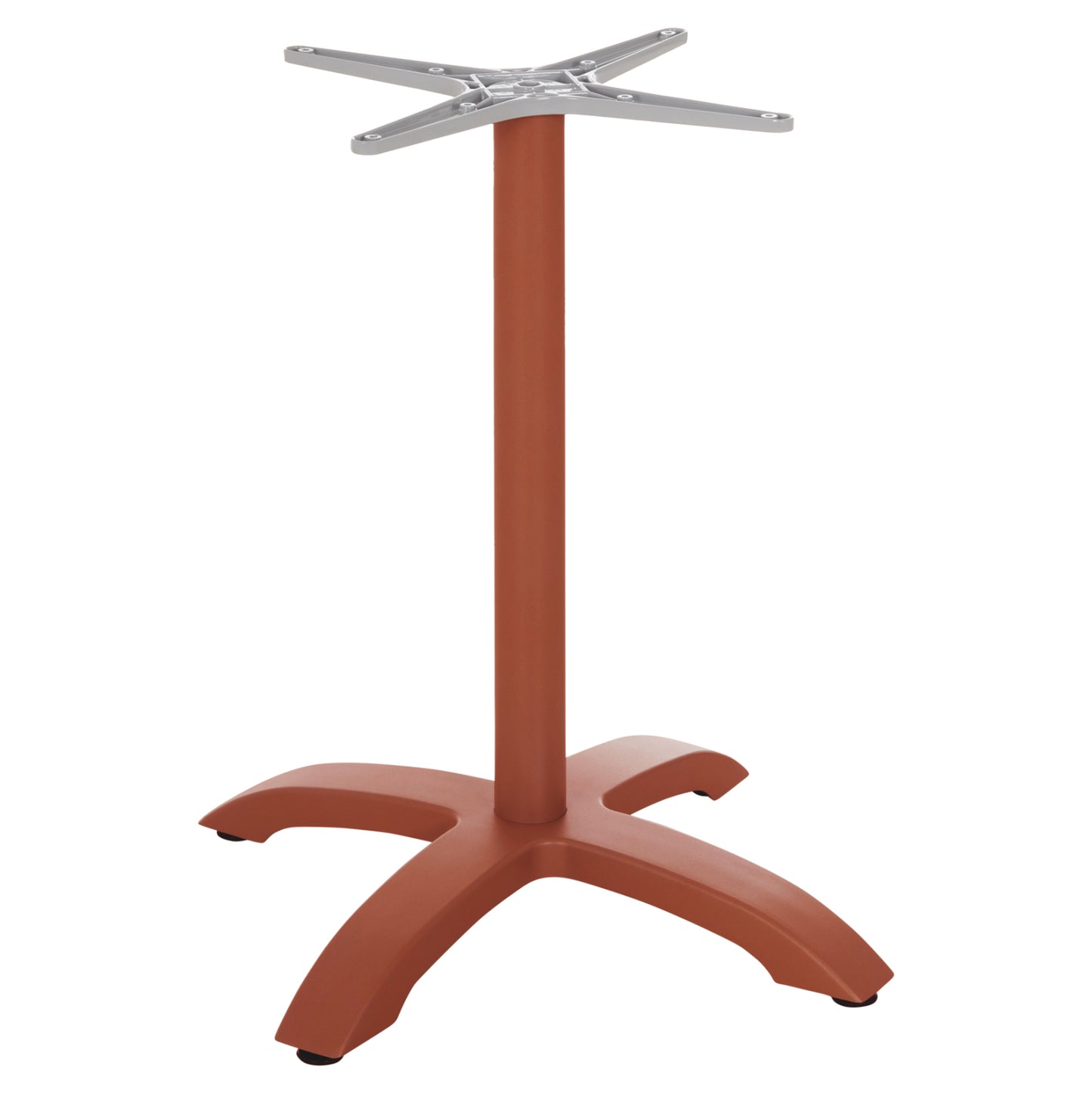 ALUMINUM TABLE BASE HM460.27 TERRACOTTA 66x66x72Hcm. CROSS 48x48cm.