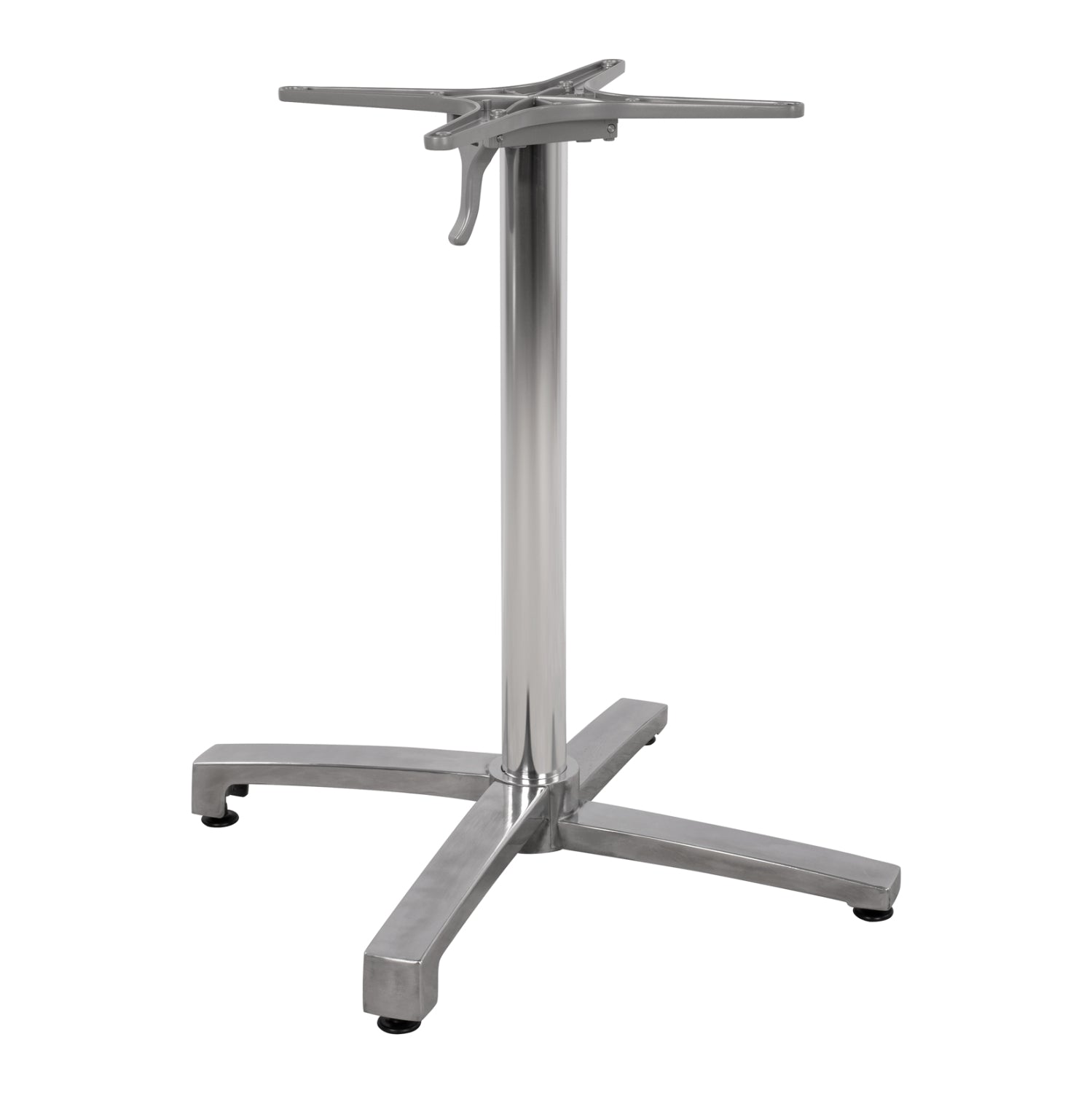 Aluminum base folding chromed 69x69x73cm with cross 48x48 HM459.03