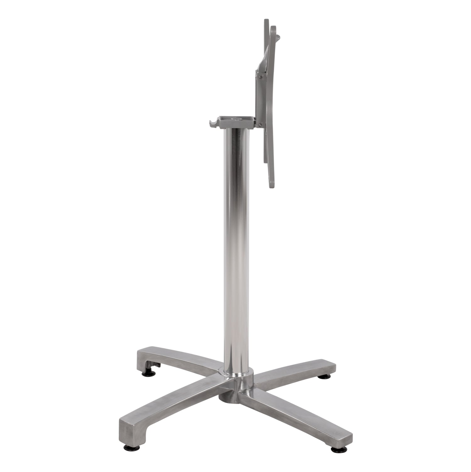 Aluminum base folding chromed 69x69x73cm with cross 48x48 HM459.03