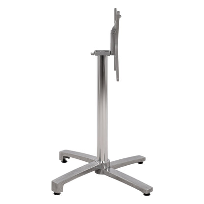 Aluminum base folding chromed 69x69x73cm with cross 48x48 HM459.03