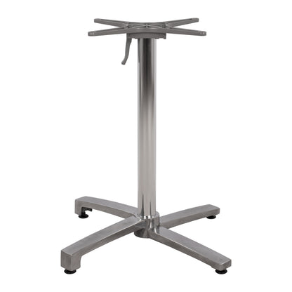 Aluminum base folding chromed 69x69x73cm with cross 48x48 HM459.03