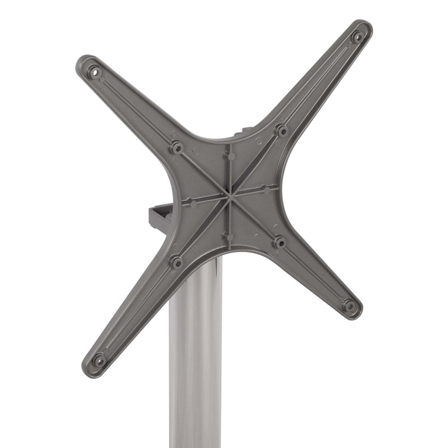 Aluminum base folding chromed 69x69x73cm with cross 48x48 HM459.03