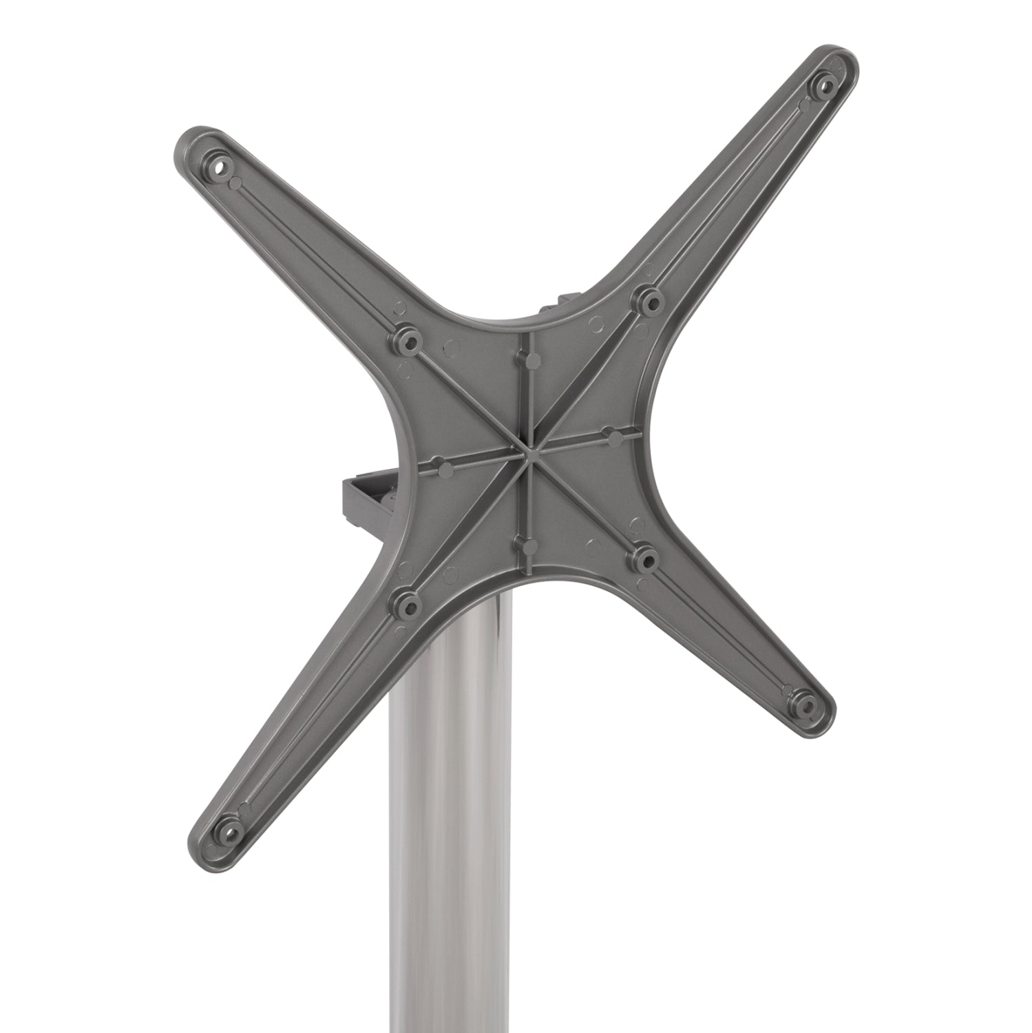 Aluminum base folding chromed 69x69x73cm with cross 48x48 HM459.03