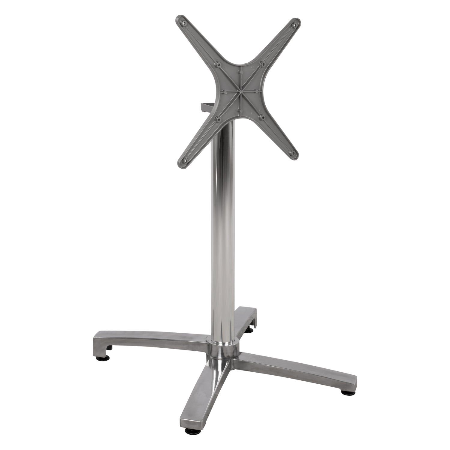 Aluminum base folding chromed 69x69x73cm with cross 48x48 HM459.03