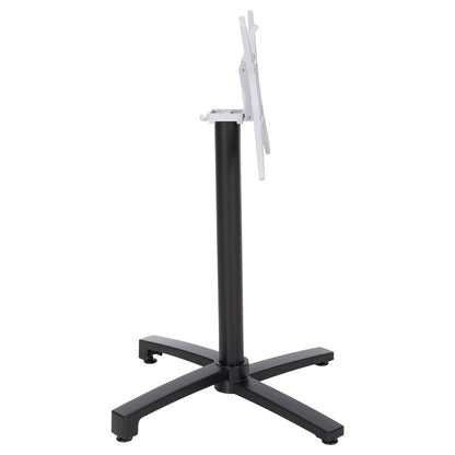 Aluminum base Folding HM459.01 black matte 69x69x73 with cross 48x48