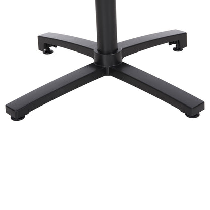 Aluminum base Folding HM459.01 black matte 69x69x73 with cross 48x48