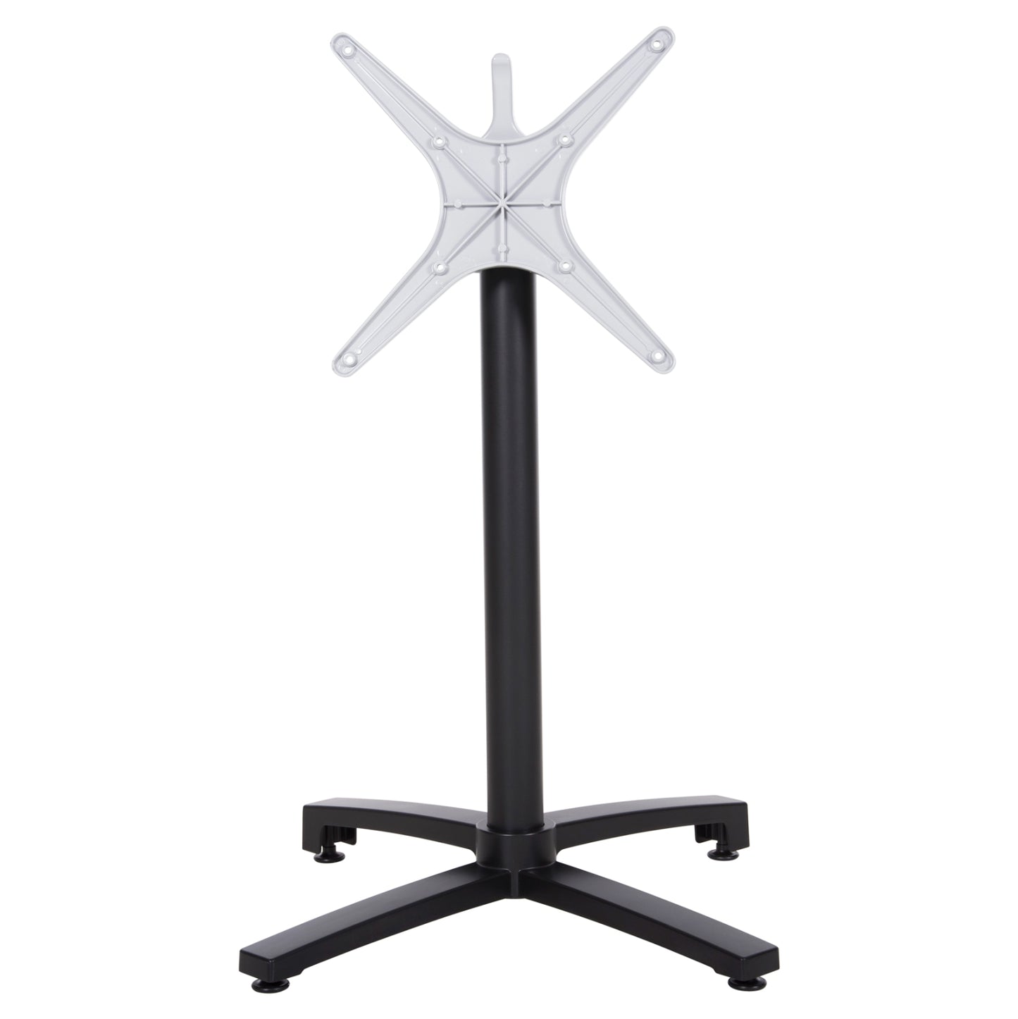 Aluminum base Folding HM459.01 black matte 69x69x73 with cross 48x48