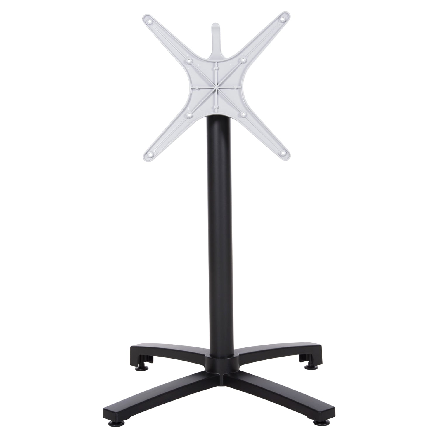 Aluminum base Folding HM459.01 black matte 69x69x73 with cross 48x48