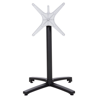 Aluminum base Folding HM459.01 black matte 69x69x73 with cross 48x48