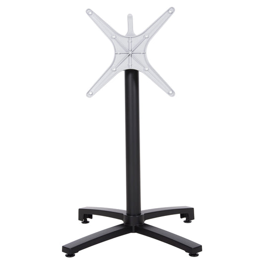 Aluminum base Folding HM459.01 black matte 69x69x73 with cross 48x48