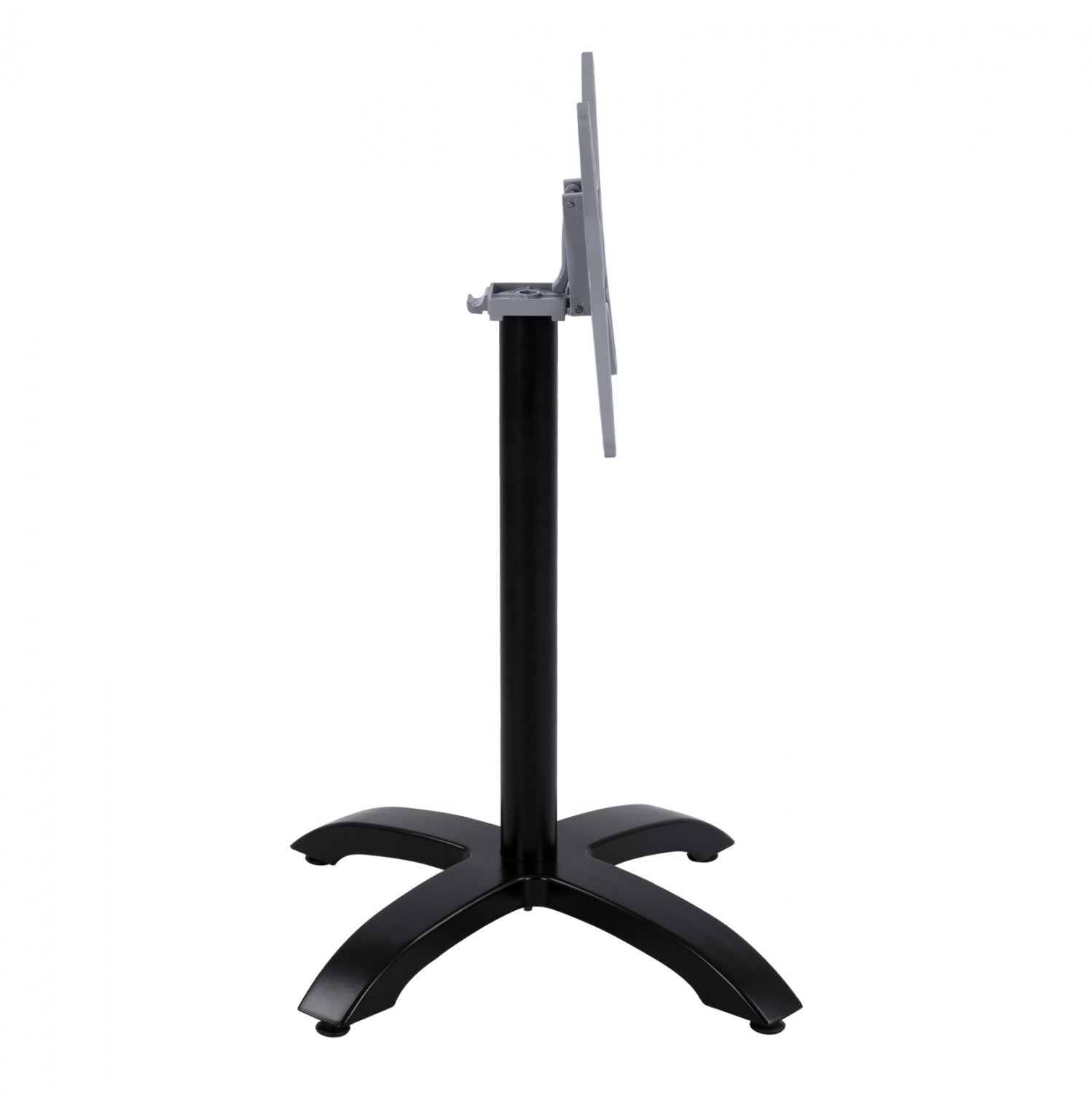 Foldable aluminum base HM469.01 Black matte 66x66x72 with cross 48x48cm