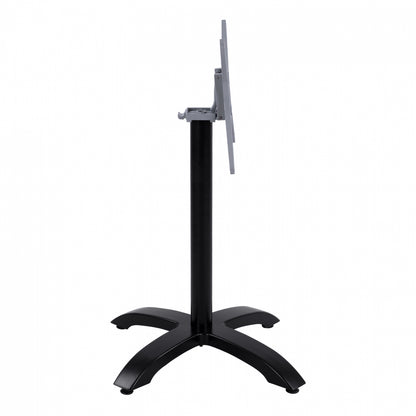 Foldable aluminum base HM469.01 Black matte 66x66x72 with cross 48x48cm