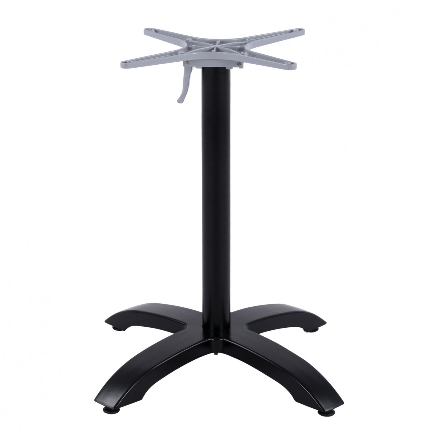 Foldable aluminum base HM469.01 Black matte 66x66x72 with cross 48x48cm